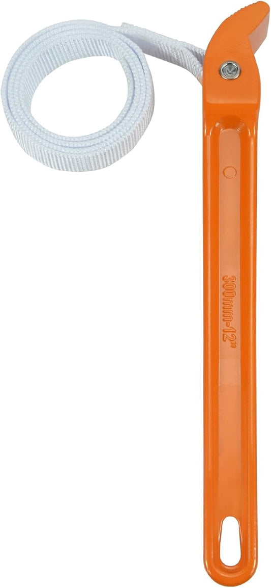 Thsakzo 12" Adjustable WrenchNylon Strap Wrench, For Removing Or Oil Filter Strap Opener Wrench, Pipes, PVC Joints, Shower Heads And Cans