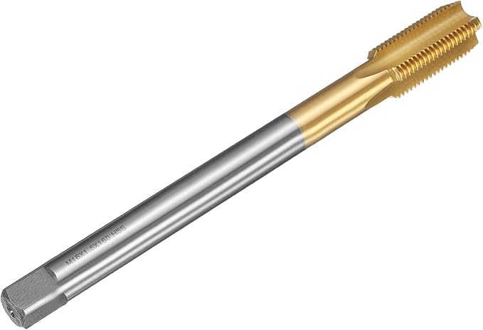uxcell Metric Thread Tap M16 x 1.5 H2 160mm Straight Flute Screw Thread Milling Machine Taps Threading Tapping Repair Tool