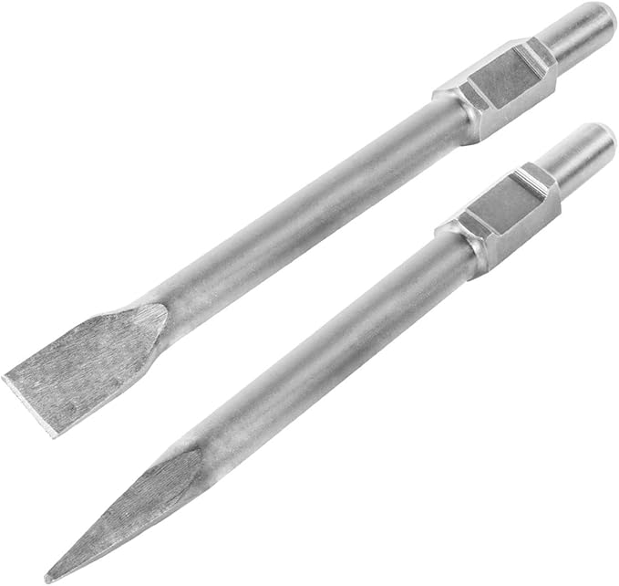 XtremepowerUS 2200W Demolition Jack Hammer Flat Chisel Bull Point Chisel Bits Demo Chipping Hammer Concrete Pavement Breaker DIY Construction Concrete Floor Breaker Punch Drill