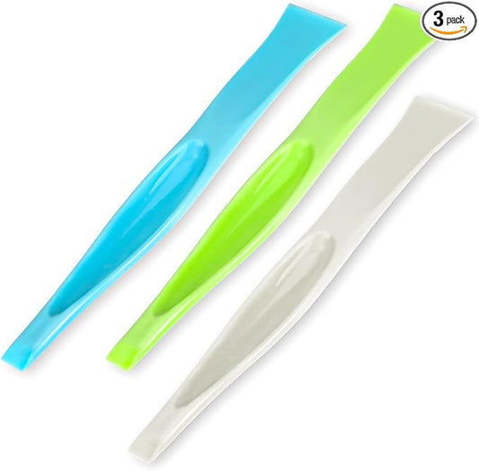 2 in 1 Plastic Scraper Tool,Multi-purpose No-Scratch Scraping Tool Small Scraper Cleaning Tool for Removing Oil Stains, Dirt, Paint, Sticker Remover Gum Scraper (3 Pack)