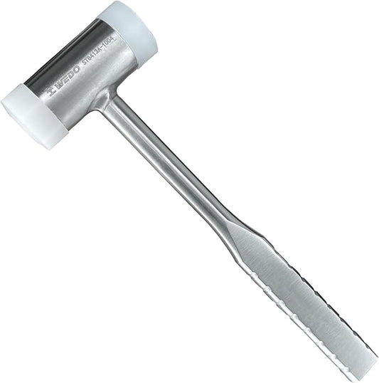 WEDO Nylon Hammer,150g(0.3lb),Dead Blow Hammer,Stainless Steel,Double-Face Mallet with Stainless Steel Flat Handle,Corrosion Resistant,Non-Recoil Hammer for Construction,Automotive,Home Decoration