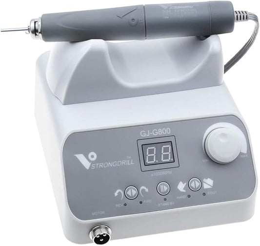 Angled Lab Grinder Tool G800, 50000RPM Brushless Electric Grinder with Grey Handle for Lab/Jewelry/Ceramics/Silicone/Glasswork