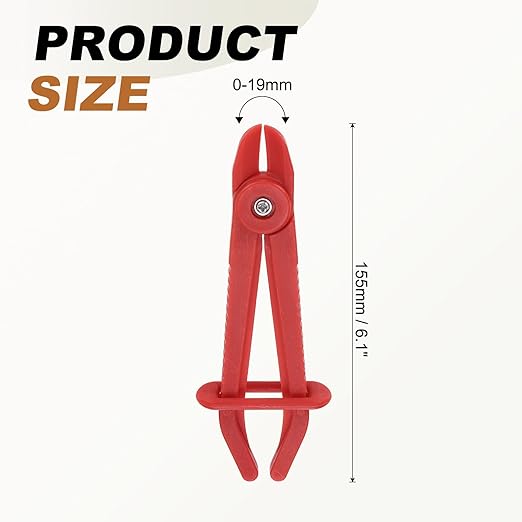 uxcell Hose Clamp Pliers, 6.1" Hose Pinch Off Pliers Plastic Straight Line Pinch Clamps Plier for 0-0.75 Inch Width Automotive Radiator Fuel Brake Gas Lines, Red
