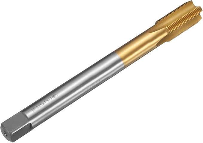 uxcell Metric Thread Tap M13 x 1 H2 130mm Straight Flute Screw Thread Milling Machine Taps Threading Tapping Repair Tool