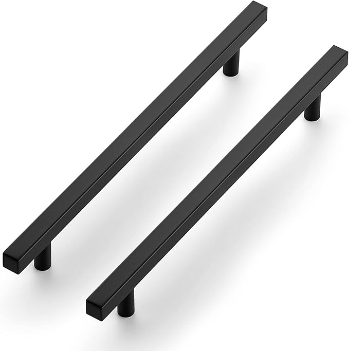 Ravinte Black Cabinet Handles 30 Pack 8-4/5 inch Matte Black Square Cabinet Pulls Kitchen Hardware 11-3/10 inch Overall Length Kitchen Drawer Pulls
