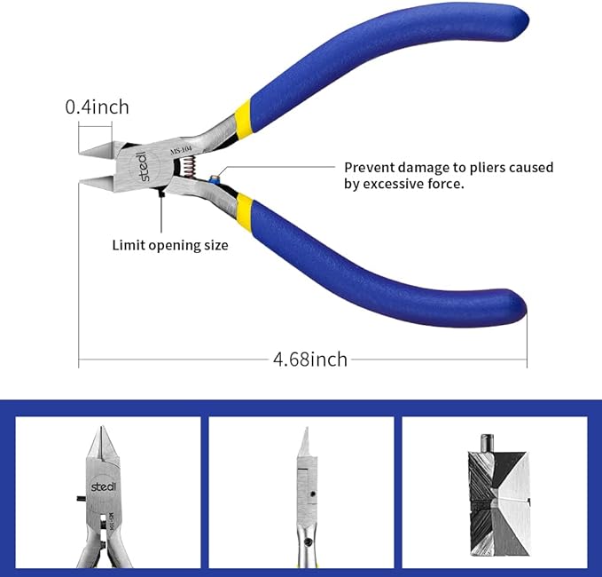 stedi 4.7-inch Model Nipper, with Ultra-thin Single-edge and Blade Case Plastic Model Tools for Gundam Repairing Plastic Model and Fixing竊똁lue
