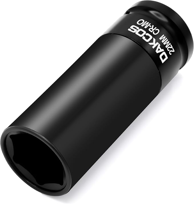22mm Impact Lug Nut Socket, 1/2 inch Drive, With Protective Sleeves,CR-MO