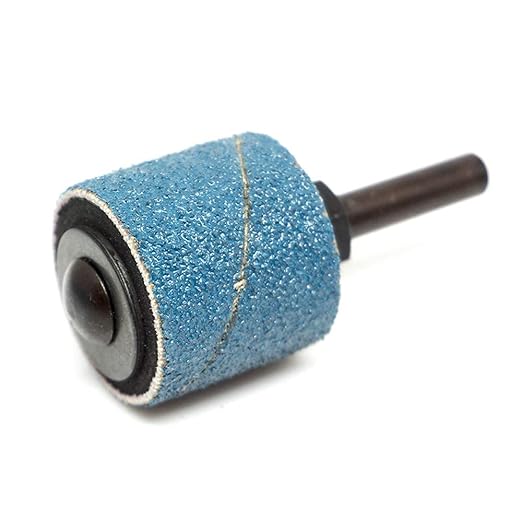 Benchmark Abrasives 1" X 1" Rubber Expanding Drum Sander with 1/4" Mandrel, Spiral Bands Rotary Sander Attachment for Drill & Die Grinder, Metal Polishing, Sanding, Shaping - Sanders for Woodworking