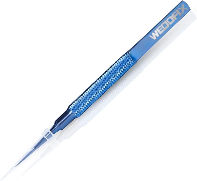 4.25'' Small Titanium Tweezers Sharp Fine Tip Tweezers Non-magnetic Micro Precision Tweezers for Soldering Electronics Work Jewelry Making
