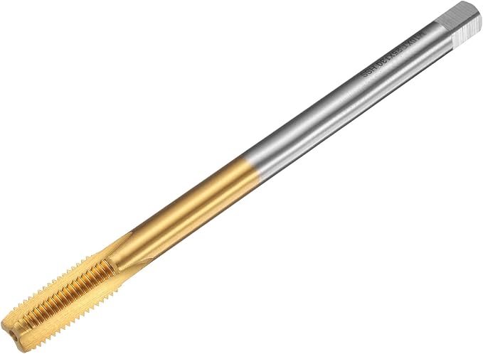 uxcell Metric Thread Tap M10 x 1.25 H2 130mm Straight Flute Screw Thread Milling Machine Taps Threading Tapping Repair Tool