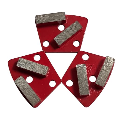 Trapezoidal Diamond Grinding Discs for Iron Horse, Warrior, XtremePolishing & ASL Grinders, 120/150 Grit, Medium Bond, 3PCS