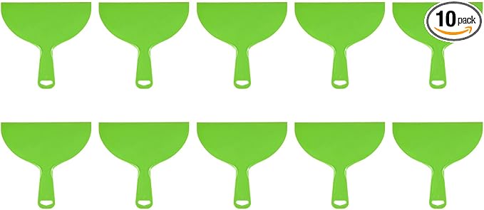 HARFINGTON 10pcs Putty Scraper 8" Width 4mm Thin Flexible Plastic Putty Knives for Taping Drywall Spreading Painting Wall Scratching