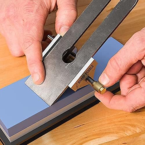Sharp Pebble Premium Whetstone Knife Sharpening Stone 2 Side Grit 1000/6000 Waterstone with Honing Guide(Chisel Sharpening Jig) - Whetstone Knife Sharpener- NonSlip Bamboo Base & Angle Guide