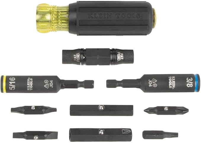 Klein Tools 32501HD KNECT 46-Piece Impact-Rated Multi-Bit Screwdriver and Nut Driver Set with MODbox Case, 39 Bits, 4 Nut Drivers, Bit Holder, Handle