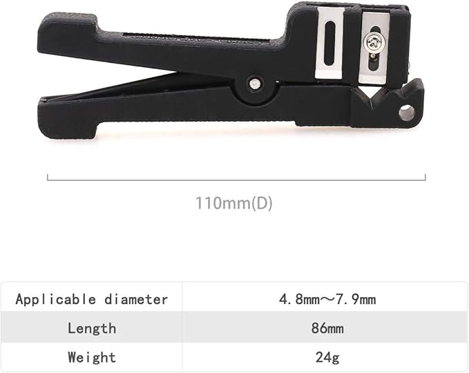 Fiber Optic Tool 45-165 Fiber Loose Tube Transverse Fiber Optic Buffer Tube Coaxial Cable Stripper Coax Stripping Hand Tool