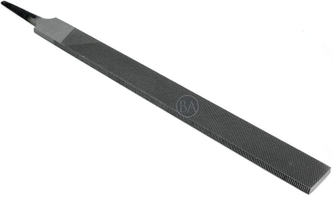 Benchmark Abrasives 10" Bastard Cut Long Flat File, Hardened Steel File, for Filing Metal, Sharpening Tools, Copper, Plastic, Hardwood, Metalworking Woodworking (10")