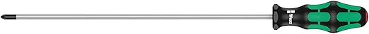 Wera 05008730001 Kraftform Plus 350 PH Phillips Screwdriver, Without Lasertip, PH 2 Head, 12" Blade Length