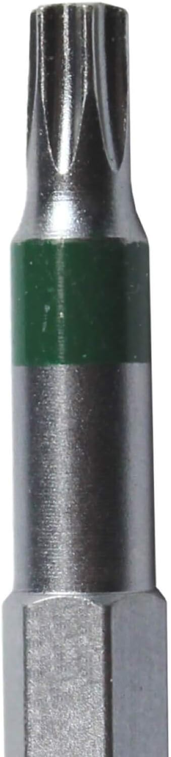 T25 x 2" Color-Coded Torx/Star Driver Bit with Quick-Change Shank - Precision Fit for T-25 Screws and Fasteners, 10-Pack