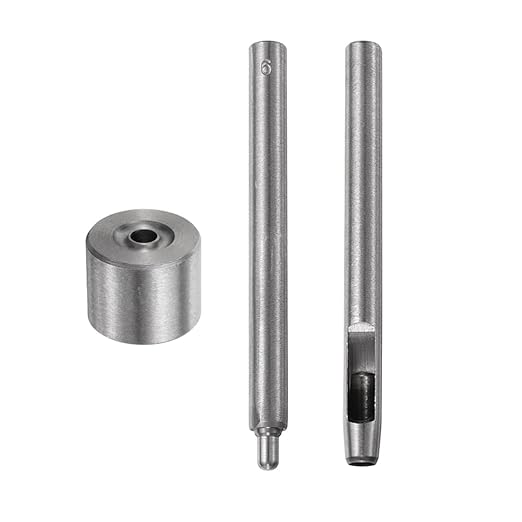 uxcell Eyelet Hole Punch Die Tool, 6mm Grommet Setter Hollow Punch for Leather Craft Clothing Handbag Fabric Curtain Setter