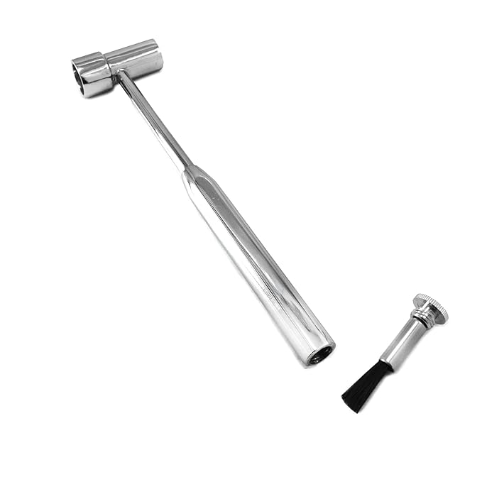 MEDSPO Professional Medical Reflex Hammer | Neurological Diagnostic | Surgical Taylor Percussion | Rubber Head | Neurological Neuro Instruments Tools (Reflex Hammer with Pin Brush)