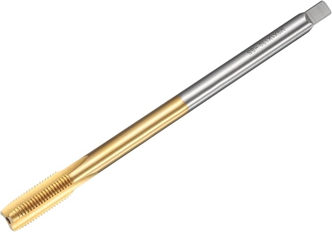uxcell Metric Thread Tap M9 x 1 H2 130mm Straight Flute Screw Thread Milling Machine Taps Threading Tapping Repair Tool