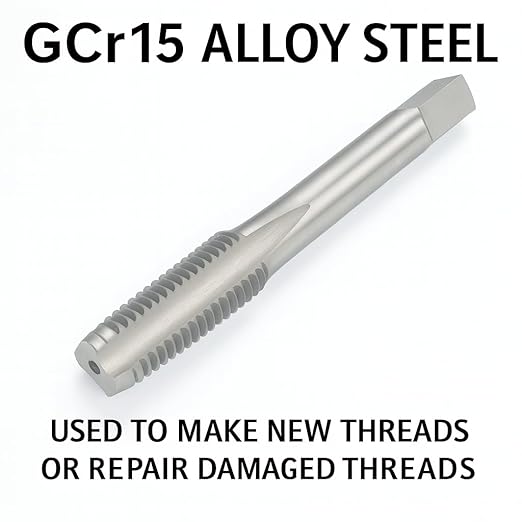 1/2"-14 NPT Tap and Die Set ??GCr15 Alloy Steel Pipe Thread Tap and Hex Die Combo, Taper Thread Repair Tool for Conical Pipe Fittings