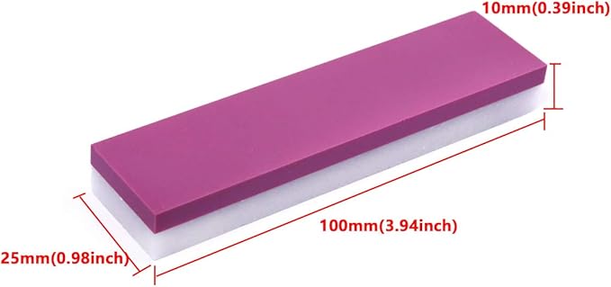 ATOPLEE Double-Sided Sharpening Stone, 1pc White and Red Ruby Knife Sharpener Stone,3000/10000 Grit Mini Whetstone Oilstone