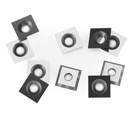 11mm Square Tungsten Carbide Inserts Cutters Knives Replacement Blades 11횞11횞2.0mm-30째for Woodworking Spiral/Helical Planer Cutter Head or Lathe Turning 10pcs