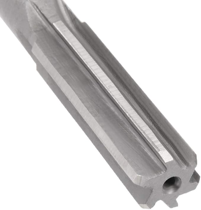 uxcell Chucking Reamer 13mm, H7 HSS Lathe Machine Reamer 6 Straight Flutes, Round Shank Milling Cutting Tool, Metric Reaming Drill Bit for Stainless Steel Metal Hole