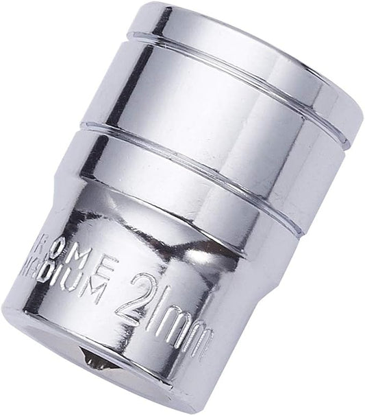 Utoolmart Shallow Socket, 1/2-Inches Drive 6-Point Socket, 20mm Chrome Vanadium Steel Chrome for General Repairs