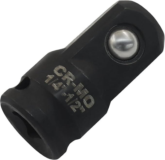 1/4" Female to 1/2" Male Impact Socket Adapter, Black Wrench Socket Adapter For Impact Driver