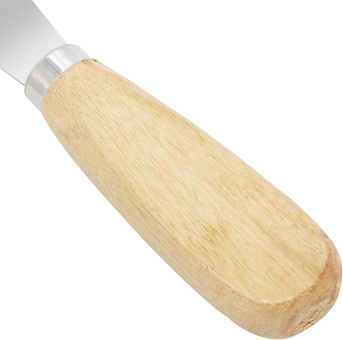 Putty Knife, 2 PCS 1.5 Inch Metal Scraper, wooden Handle Spackle Knives for Drywall, Decals, Wall paper, Patching, Painting, Taping, Scraping Coating