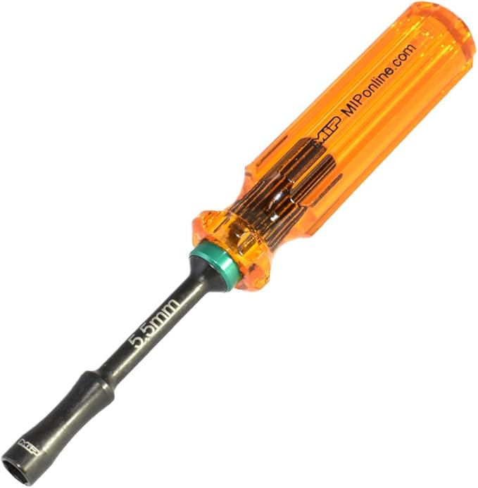 MIP 9803 5.5mm Metric Hex Nut Driver RC Tool ??Precision Grip Hex Screwdriver with Deep Socket for RC Car Repair, Made 100% in USA