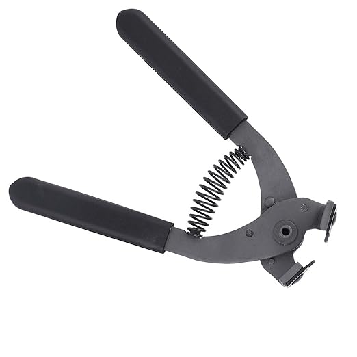 4 Teeth 4mm Silent Leather Hole Punch Pliers, 6.7in Leather Punch Tool, Carbon Steel Leather Stitching Punches with Non-Slip Foam Handle for Sewing Belts, Purses, Straps