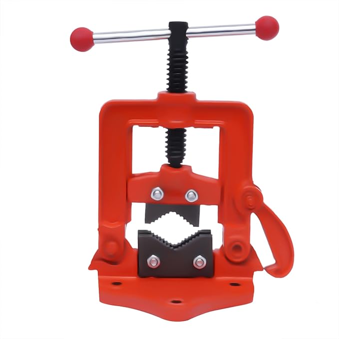 Eapmic BSTP Ratchet Pipe Threader Kit Portable Handheld Manual Pipe Thread Tool Set Ratcheting Pipe Threading Tool with 5 Dies Set 3/8'', 1/2'', 3/4'', 1'', 1-1/4'' + Pipe Cutter + Pipe Vise