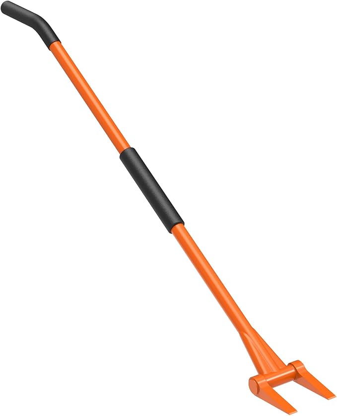 Demolition Tools - 2mm Steel Demo Deck Board Removal Tool for Wood Floors & Drywall Removal - Wrecking Bar for Contractors, Restoration, 58'' Curved Handle for a Good Lever