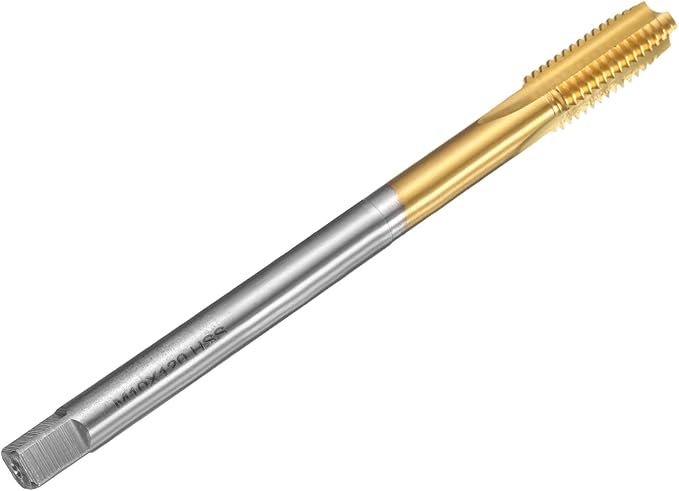 uxcell Metric Thread Tap M10 x 1.5 H2 120mm Straight Flute Screw Thread Milling Machine Taps Threading Tapping Repair Tool