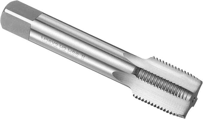 uxcell Hand Plug Tap M26 x 2 H2 Metric Thread Plug Style Taps Straight Flute Screw Tapping Threading Tool High Speed Steel HSS6542
