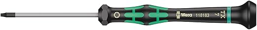 Wera 05118183001 Kraftform Micro 2067 Torx HF Electronics Precision Screwdriver, TX7 Head, 60mm Blade Length