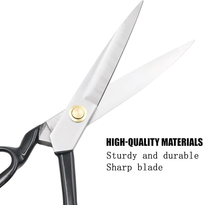 10 Inch Sharp Sewing Scissors for Fabric Cutting Metal Scissors Sewing Shears Heavy Duty