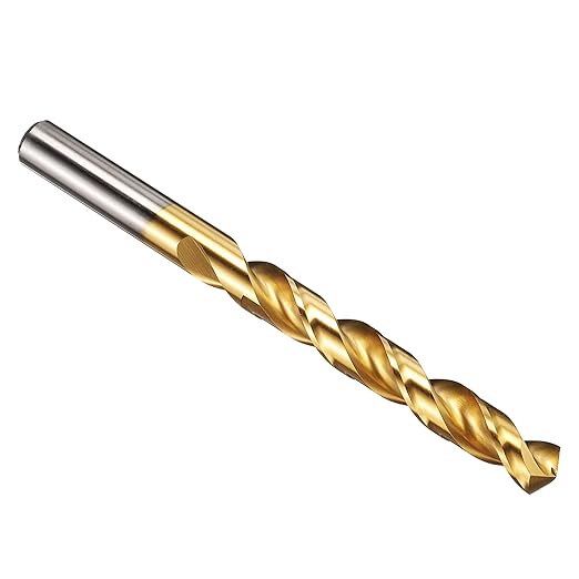 PATIKIL 12.7mm Drill Bit, M42 8% Cobalt High-Speed Steel Jobber Straight Shank 135° Titanium Nitride (TiN) Coated for Hard Metal Stainless Steel - 1 Pack