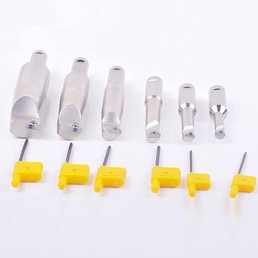 R8 Boring Head 2Inch and 1/2 Shank Boring Bar 6pcs Set (Inserts Included) 1/2" - 4"