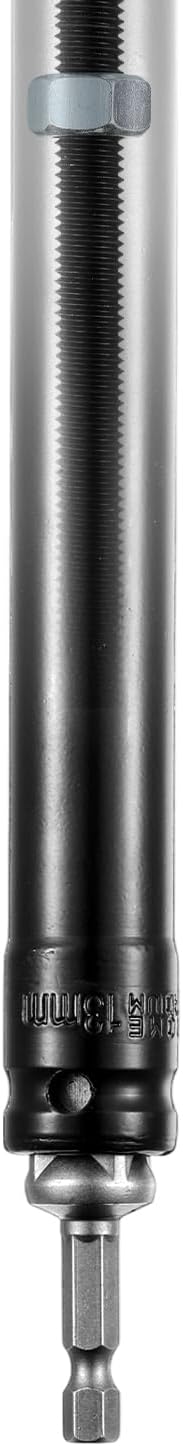 Blulu 1/2"(13mm) Power Nut Driver, Nut Runner Hollow Socket with 1/4" Hex Shank, Fit Long Bolts and Ductwork for Overhead Fastening Applications Operations(1 Pack, 7.8 Inch)