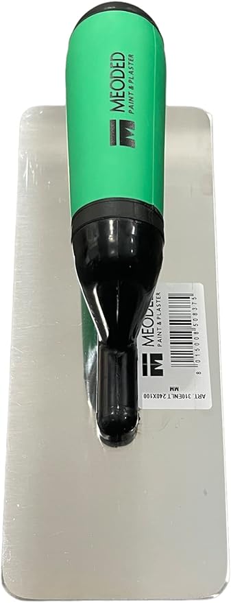 Stainless Steel Plaster Trowel, (9.4x4inch) Venetian Plaster Trowel, Plaster Tool, Medium 240x100mm, Meoded Paint & Plaster