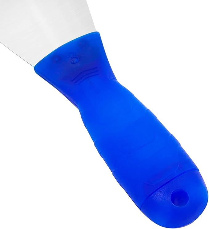 Putty Knife, 2 PCS 3 Inch Metal Steel Scraper, Plastic Handle Spackle Knives for Drywall, Decals, Wall paper, Patching, Painting, Taping, Scraping Coating