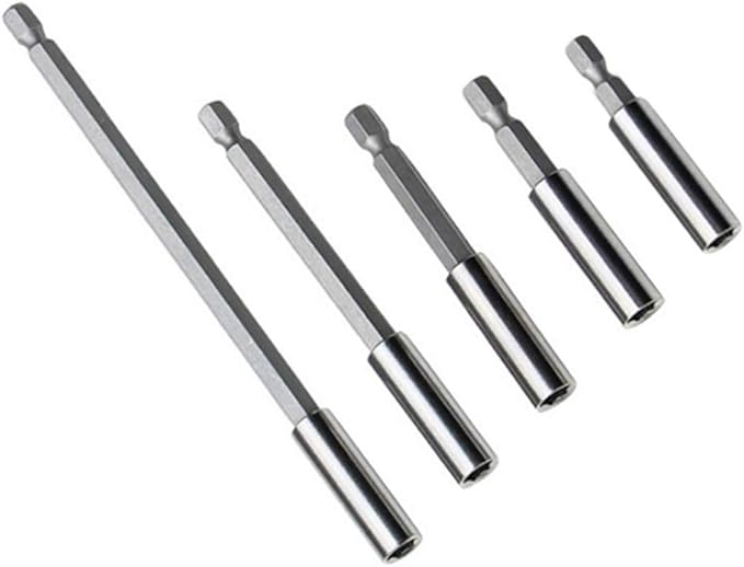 10 Pcs Magnetic Drill Extension Bit Holder, 1/4 inch Hex Shank Quick Release Screwdriver Drill Bit Holder Extension Set for Screws, Nuts, Drills, Handheld Drivers 50/60/ 75/100/ 150mm