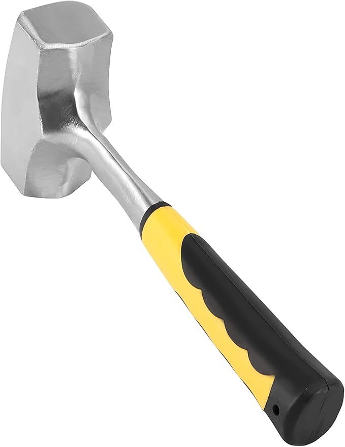 2 Pack 11 Inch 4 Lbs Sledge Hammers, Drilling Hammer, Anti-Slip Crack Hammer with Forged Steel Construction for Home Use, Industrial Use, Car Repair