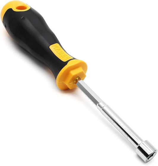 Piutouyar 7mm Socket Wrench Screwdriver, Hex Nut Driver, Steel Cushion Grip Screwdriver for Hand-Making, Repair