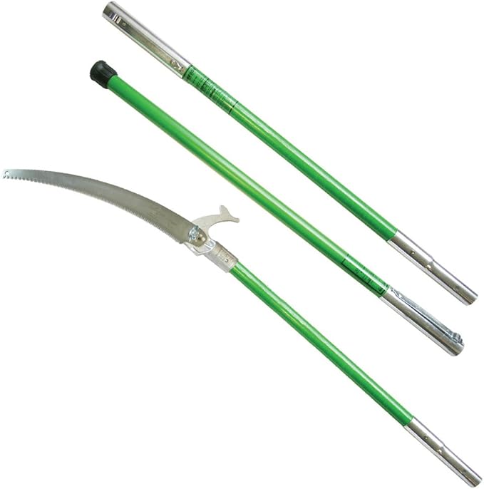 Jameson LS-Series Hollow Core Landscaping Tree Trimming Kit | 16??Barracuda Saw Blade | 18-Foot Reach | Fiberglass Poles with Leaf Spring Locking Buttons | Tree Pruning & Trimming Tool