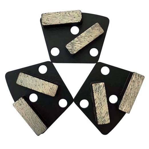 Trapezoidal Diamond Grinding Discs for Iron Horse, Warrior, XtremePolishing & ASL Grinders, 30/40 Grit, Hard Bond, Set of 3PCS